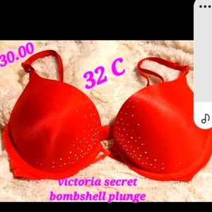 32c victoria  secret bombshell plunge bling bra